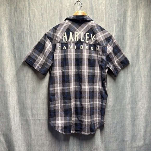 Harley-Davidson plaid button up shirt size medium - Picture 5 of 8